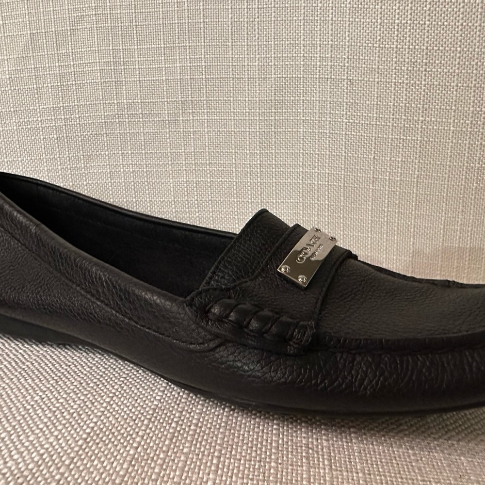 Coach black leather women’s loafers (purchased at TJ Maxx) size 9.5